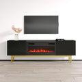 Soporte para TV con chimenea eléctrica, llama ajustable y control remoto