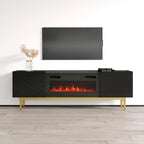 Soporte para TV con chimenea eléctrica, llama ajustable y control remoto