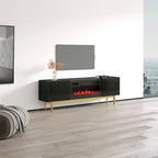 Soporte para TV con chimenea eléctrica, llama ajustable y control remoto