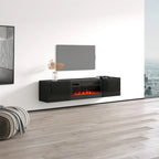 Soporte para TV con chimenea eléctrica, llama ajustable y control remoto