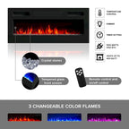 Soporte para TV con chimenea eléctrica, llama ajustable y control remoto