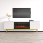 Soporte para TV con chimenea eléctrica, llama ajustable y control remoto