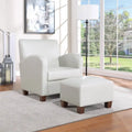 Sillón Aiden con otomana y patas color espresso
