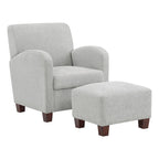 Sillón Aiden con otomana y patas color espresso