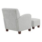 Sillón Aiden con otomana y patas color espresso