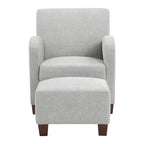 Sillón Aiden con otomana y patas color espresso