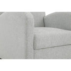Sillón Aiden con otomana y patas color espresso