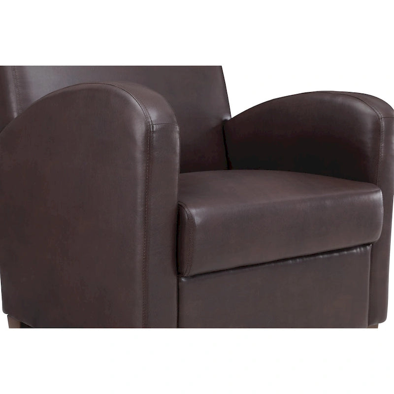 Sillón Aiden con otomana y patas color espresso