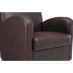 Sillón Aiden con otomana y patas color espresso