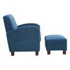 Sillón Aiden con otomana y patas color espresso