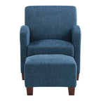 Sillón Aiden con otomana y patas color espresso