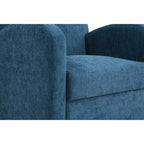 Sillón Aiden con otomana y patas color espresso