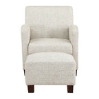 Sillón Aiden con otomana y patas color espresso