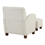 Sillón Aiden con otomana y patas color espresso