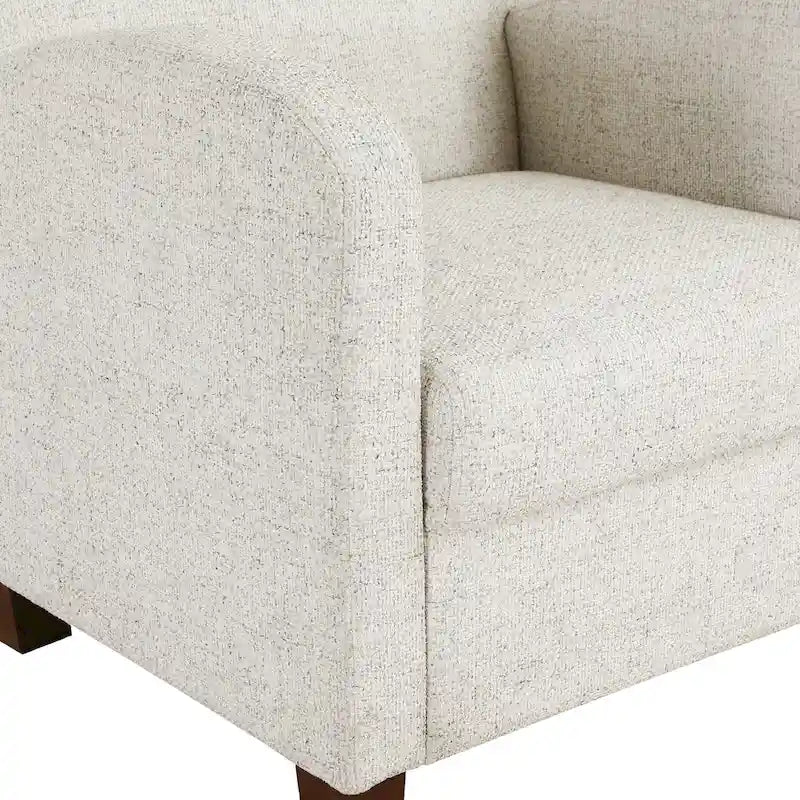 Sillón Aiden con otomana y patas color espresso
