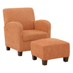 Sillón Aiden con otomana y patas color espresso