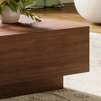 Mesa de centro moderna de mediados de sigloMesa de centro minimalista de chapa de madera con almacenamiento para sala de estar, completamente montada