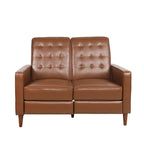 Sofá reclinable biplaza tapizado con sistema pushback