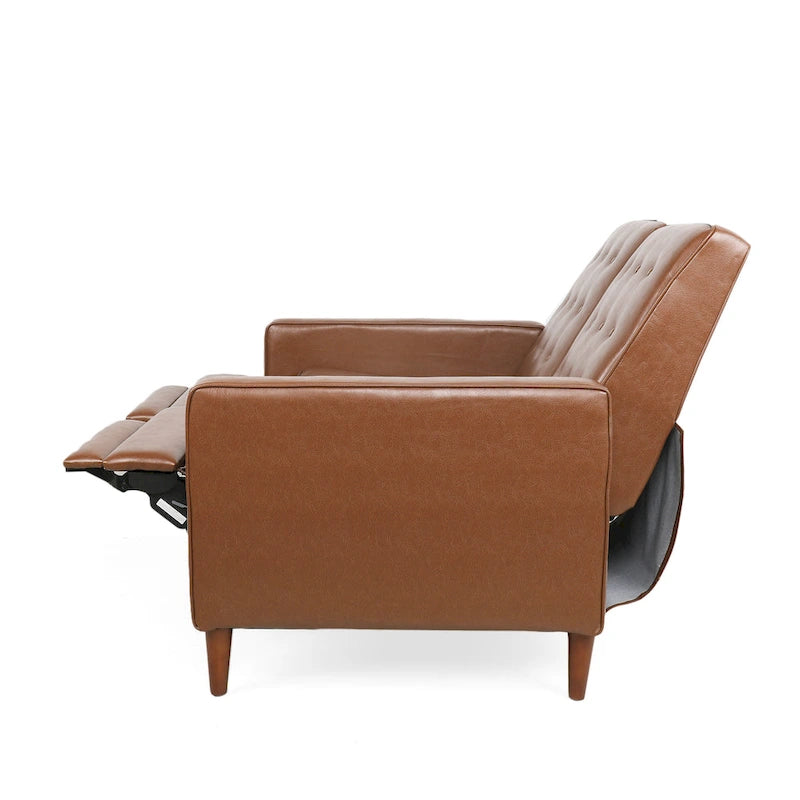 Sofá reclinable biplaza tapizado con sistema pushback