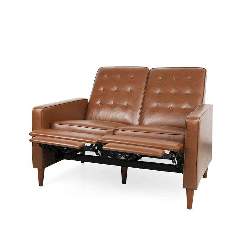 Sofá reclinable biplaza tapizado con sistema pushback