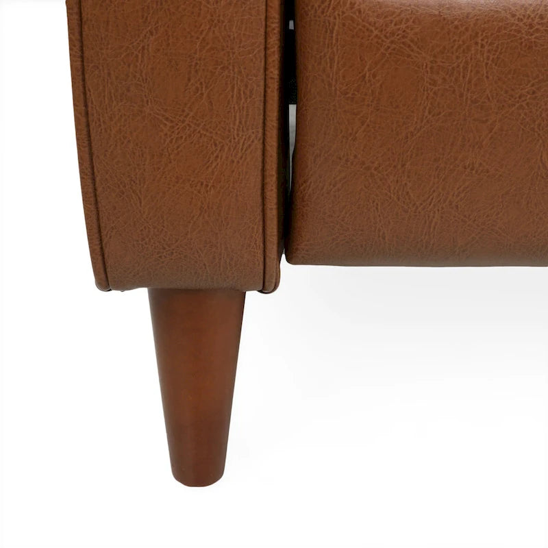 Sofá reclinable biplaza tapizado con sistema pushback