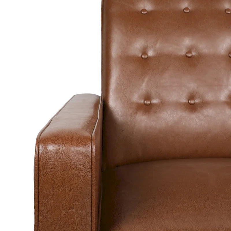 Sofá reclinable biplaza tapizado con sistema pushback