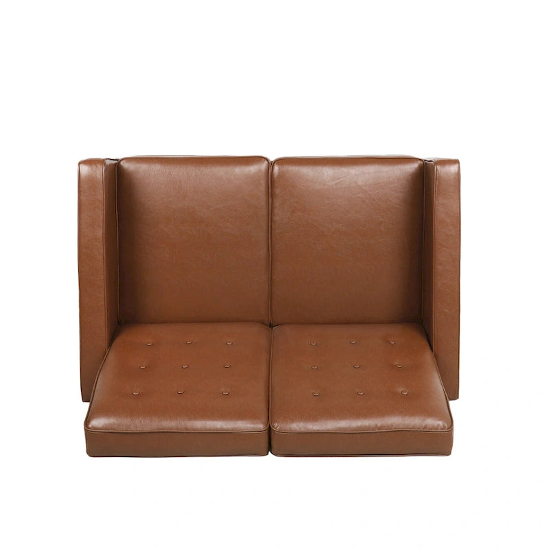 Sofá reclinable biplaza tapizado con sistema pushback