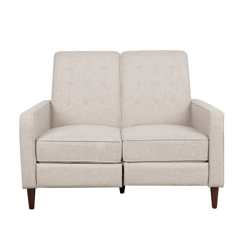 Sofá reclinable biplaza tapizado con sistema pushback