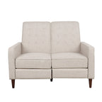 Sofá reclinable biplaza tapizado con sistema pushback