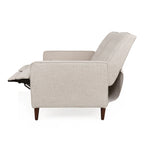 Sofá reclinable biplaza tapizado con sistema pushback