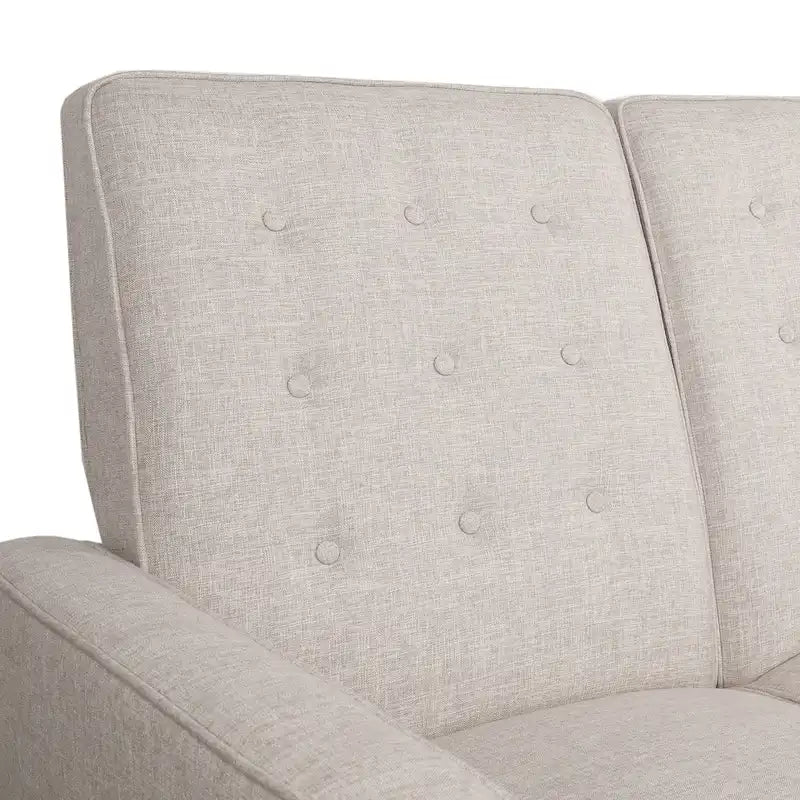 Sofá reclinable biplaza tapizado con sistema pushback