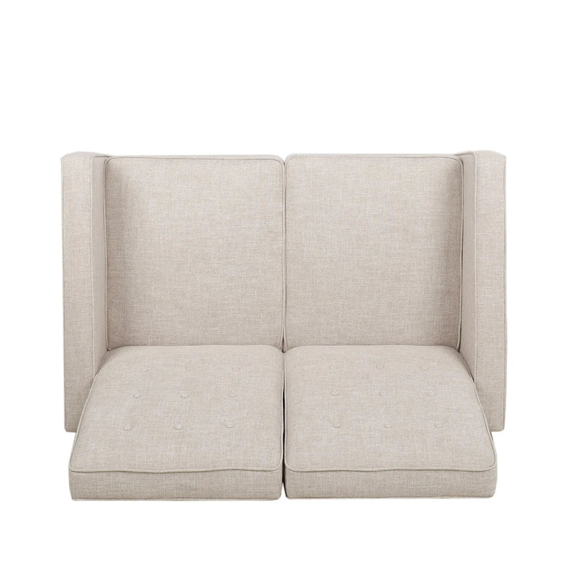 Sofá reclinable biplaza tapizado con sistema pushback