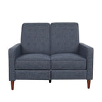Sofá reclinable biplaza tapizado con sistema pushback