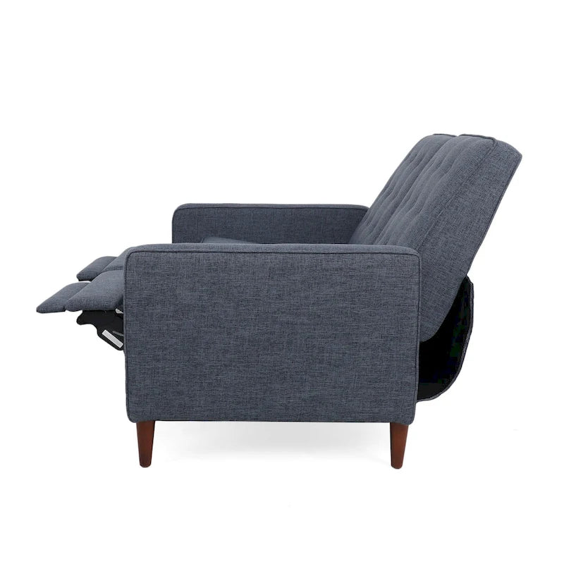 Sofá reclinable biplaza tapizado con sistema pushback