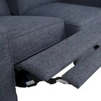 Sofá reclinable biplaza tapizado con sistema pushback