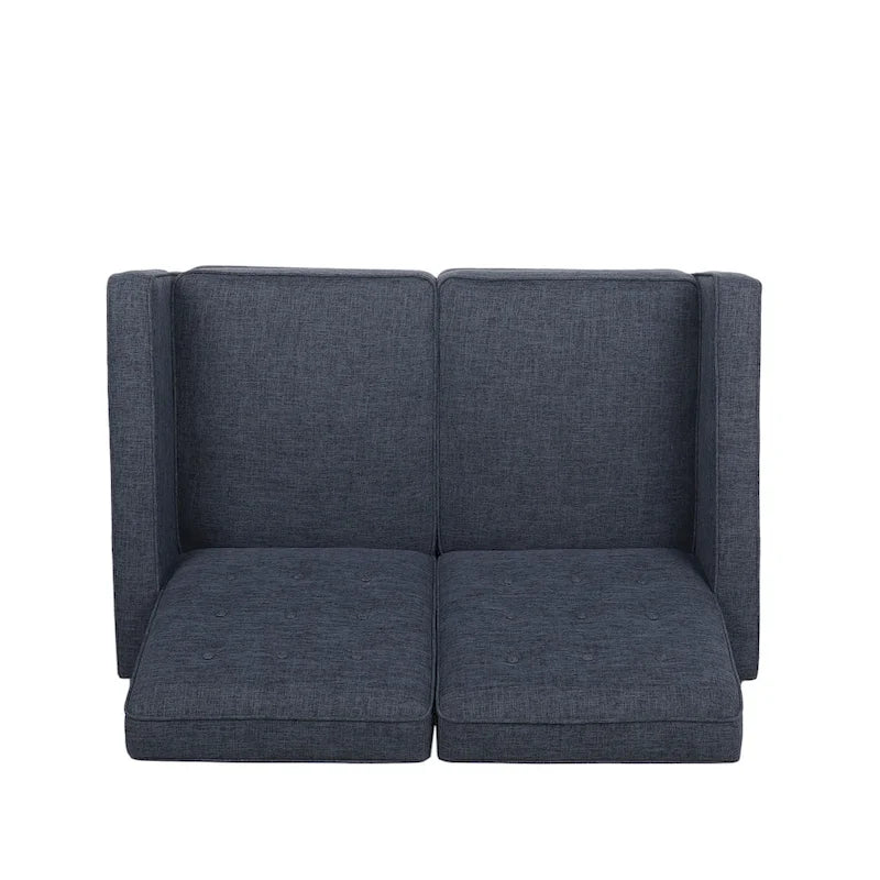 Sofá reclinable biplaza tapizado con sistema pushback