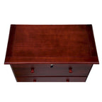Cómoda de 5 cajones grandes de madera maciza 100 % con cerradura