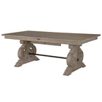 Mesa de comedor extensible de pino con acabado gris Dovetail