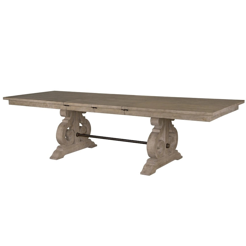 Mesa de comedor extensible de pino con acabado gris Dovetail