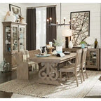 Mesa de comedor extensible de pino con acabado gris Dovetail
