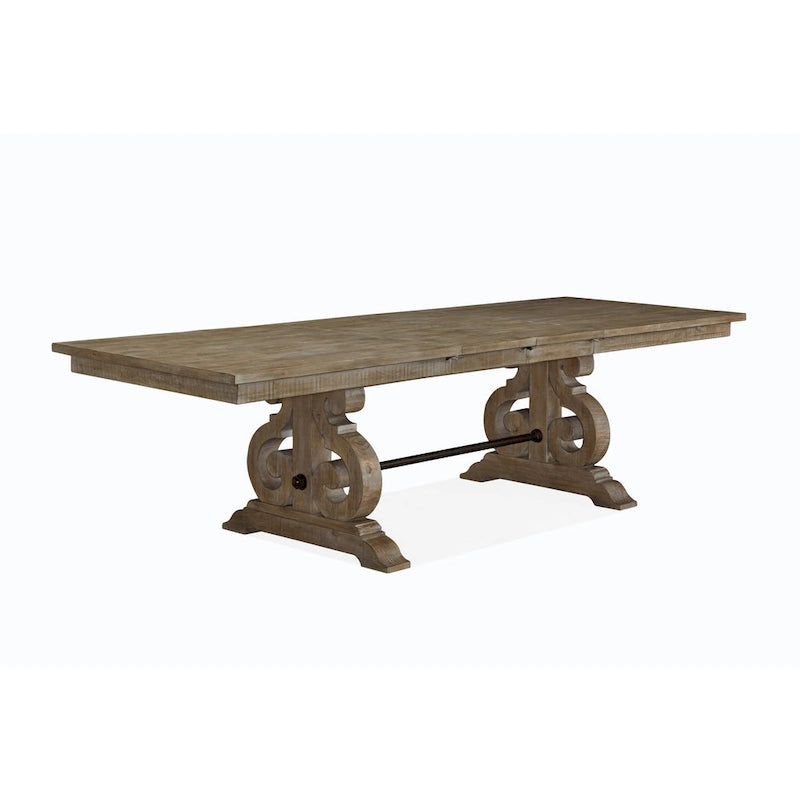 Mesa de comedor extensible de pino con acabado gris Dovetail