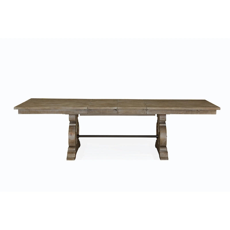Mesa de comedor extensible de pino con acabado gris Dovetail