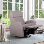 Sillón reclinable giratorio y balancín 360° con microfibra resistente a las manchas