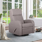 Sillón reclinable giratorio y balancín 360° con microfibra resistente a las manchas