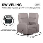 Sillón reclinable giratorio y balancín 360° con microfibra resistente a las manchas