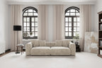 Modern Corduroy Fabric Loveseats Sofa Lounger Sleep Sectional Couch