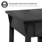 Consola estrecha de madera maciza estilo Misión para recibidor