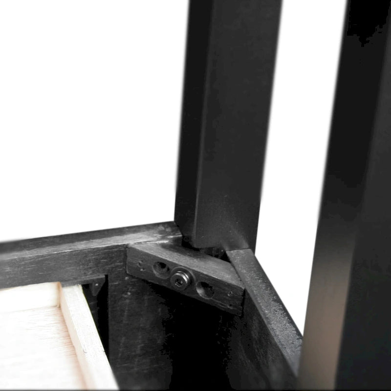 Consola estrecha de madera maciza estilo Misión para recibidor