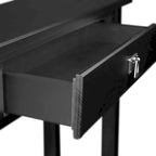 Consola estrecha de madera maciza estilo Misión para recibidor