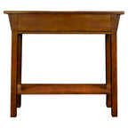 Consola estrecha de madera maciza estilo Misión para recibidor